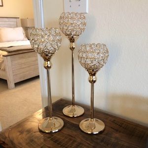 **Two sets of Golf crystal candles**